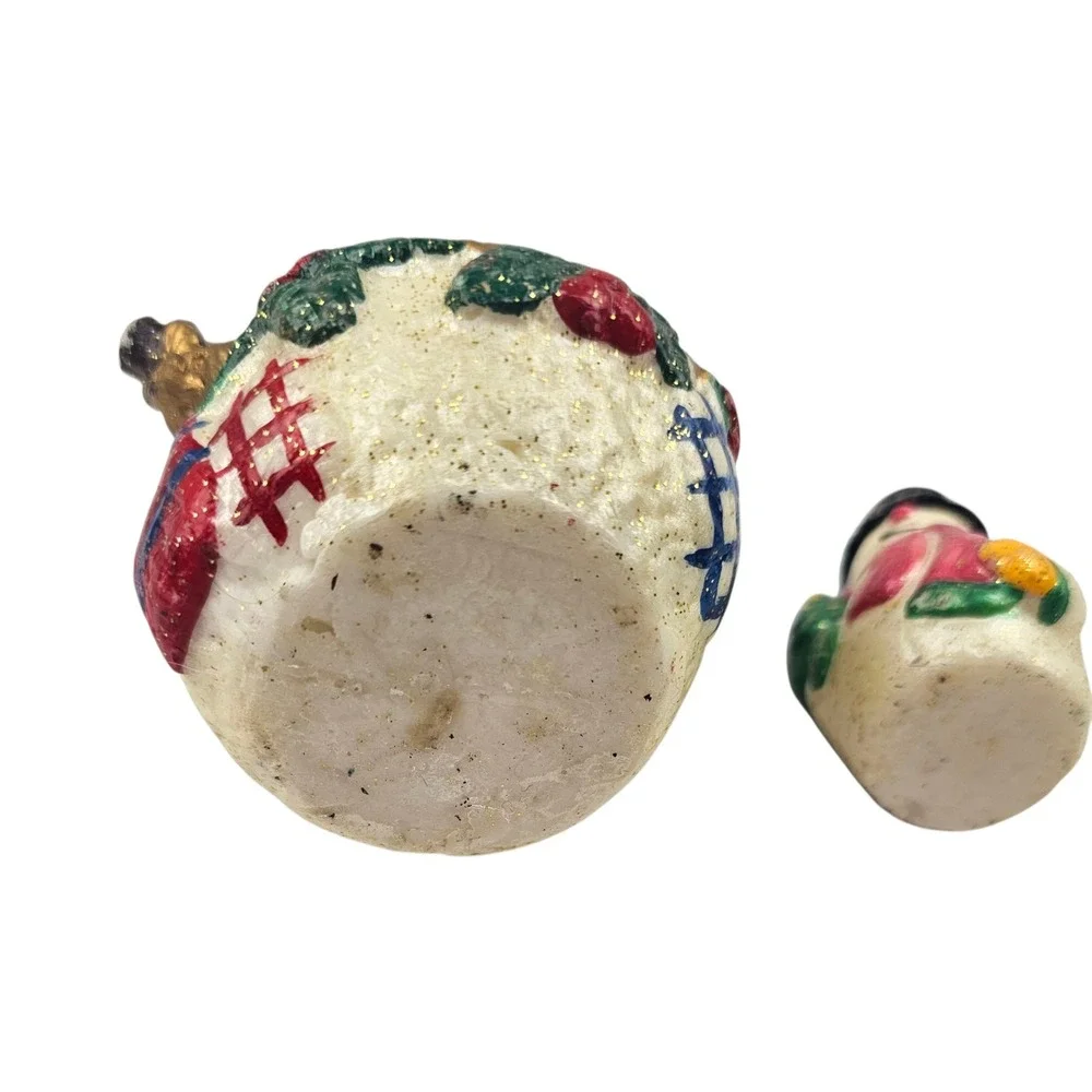 Christmas Candle Snowman with‎ Tree Holiday Decor Festive Decoration